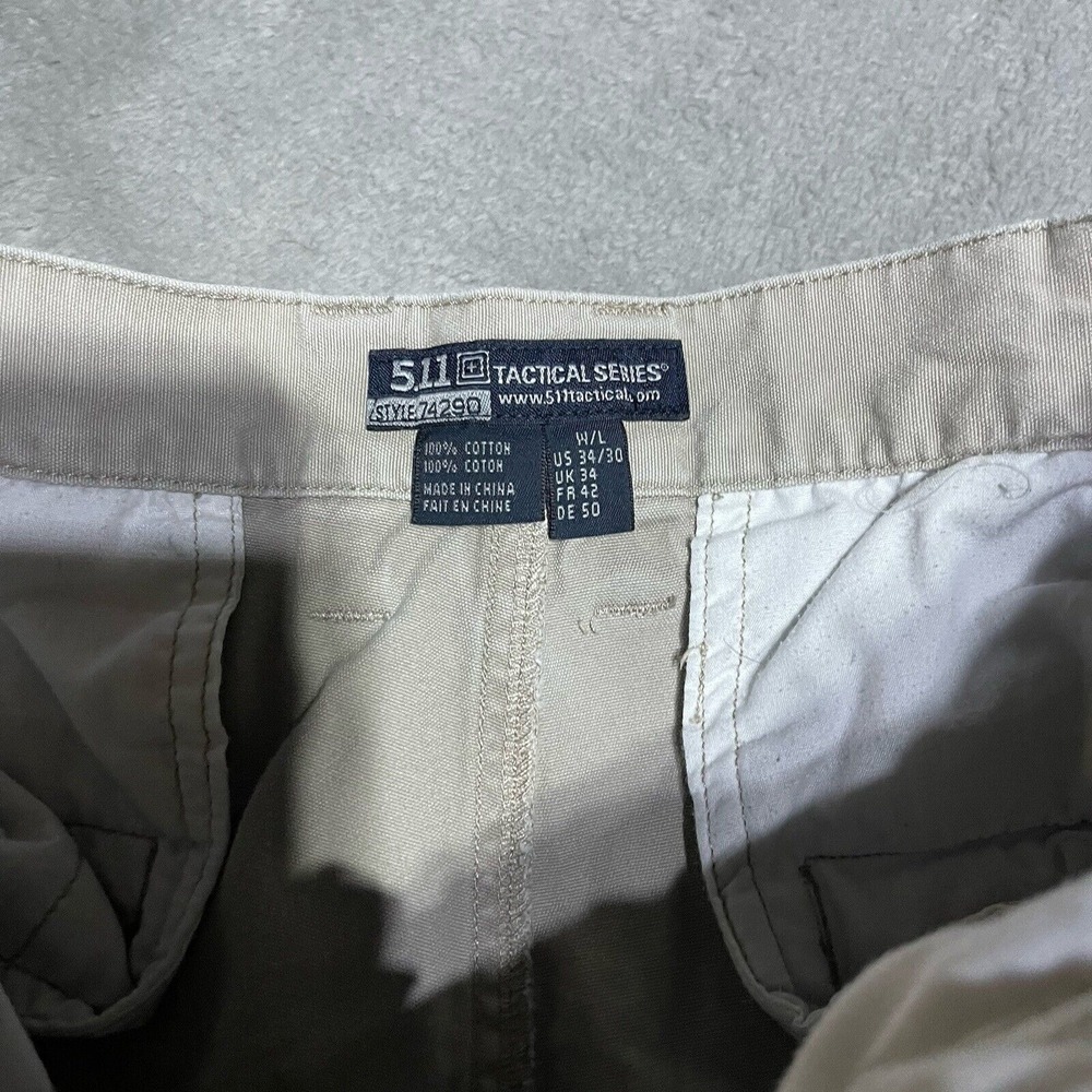 5.11 Tactical Pants‎ Mens 34X30 Beige Cargo Flex Utility Military Activewear - Picture 6 of 8